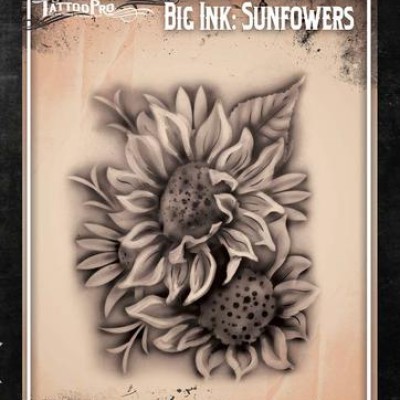Airbrush  Tattoo Pro BIG Sunflowers Airbrush  Tattoo Pro BIG Sunflowers